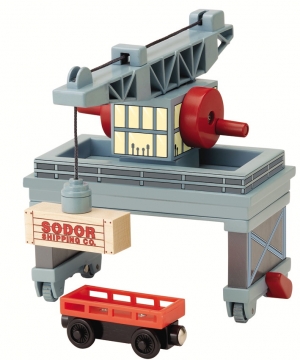 Wooden Railway Rolling Crane